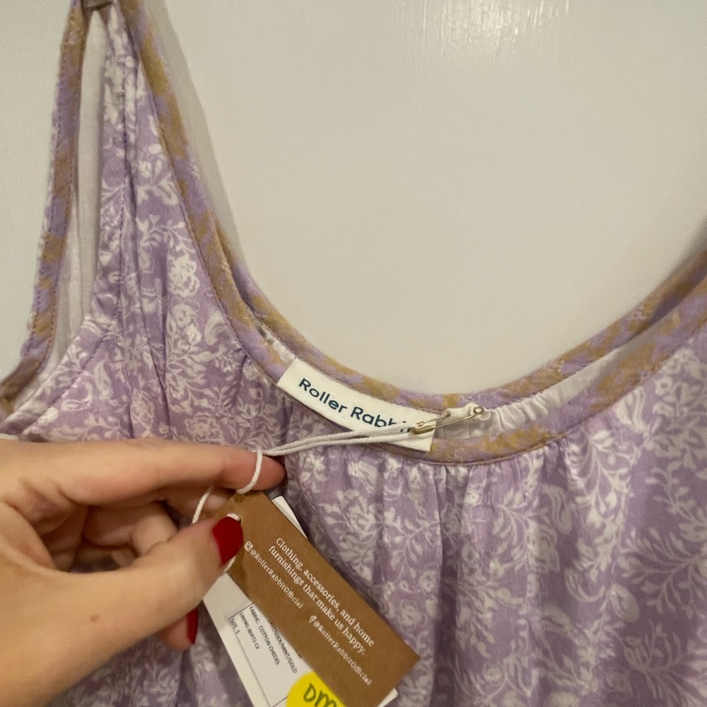 Roller Rabbit Lavender Floral Tank Top